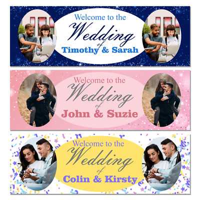Personalisierte Hochzeit Konfetti Banner - 3 elegante Designs