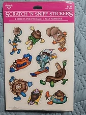Sealed Vintage 1984 Hallmark Scratch n' Sniff Stickers Candy Ice Cream Doughnuts