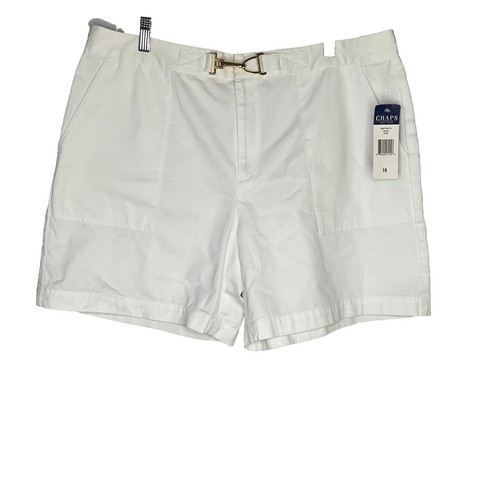 CHAPS Women's Mid Rise Bermuda Shorts - Classic Roll Cuff Denim Shorts, 9" Inseam