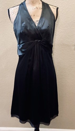 Ann Taylor DAMEN SCHWARZ 100 % SEIDE SPITZE SAUM NECKHOLDER TWIST KLEID GRÖSSE 6 GEBRAUCHT, IN EINWANDFREIEM ZUSTAND - Bild 8 von 11