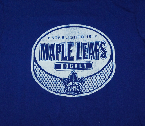 Toronto Maple Leafs NHL Hockey Puck Team Logo Hockey T-Shirt Medium & XL - Picture 4 of 4