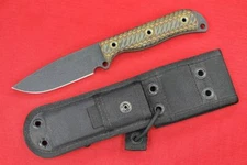 Busse Badger Attack III .195" Saber Ground Black Blade, Rope Snakeskin Handle