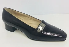 Easy Spirit SPA Sz 10B Dark Brown Leather Pump 1 1/2" Heel Shoes - Brazil