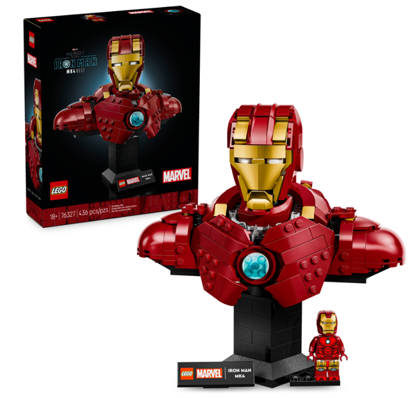 76327 Lego® Marvel Iron Man MK4 BüSte SammlerstüCk + Iron Man Minifigur-image