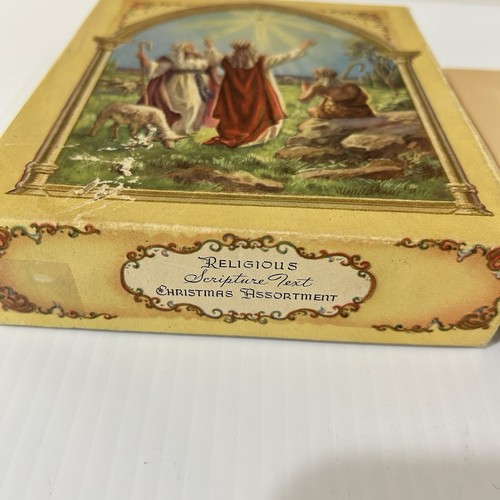 Vtg Wallace Brown Christmas Cards Scripture Text Cutouts Foil Unused - Lot of 21 - Picture 23 of 23