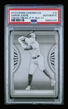 AARON JUDGE 2019 CHRONICLES #10 TMLSS TREAS PRINT PLT. BLACK🔥1/1🔥PSA-AUTHENTC