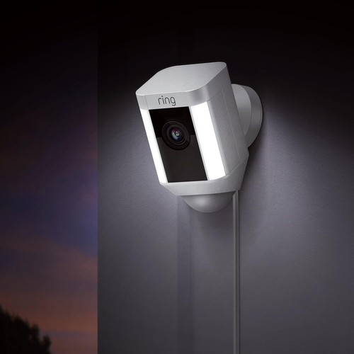 Ring Spotlight Cam Wired Plugged-in HD Security Camera Built-in Spotlights White - Picture 3 of 6