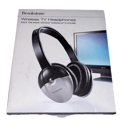 Brookstone Wireless Television TV Hearing Headphones Model 629196 NEW