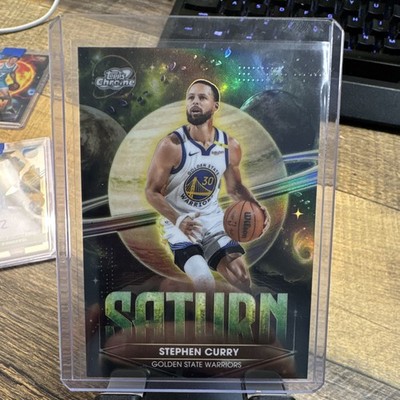 Topps 2025-26 Cosmic Chrome Planetary Pursuit Saturn Insert Stephen Curry PPSA-3
