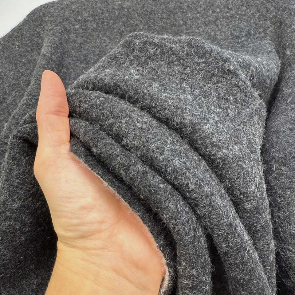 AllSaints Fayde Crew Sweater Mens Size M Wool Alpaca Graphic Pullover Gray - Image 2 of 4