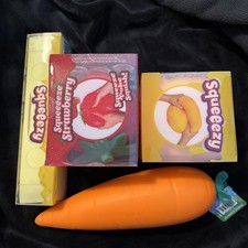 Sunny Days Squeezy Toys LOT OF 4 - Butter, Strawberry, carrot & cheese TIKTOK