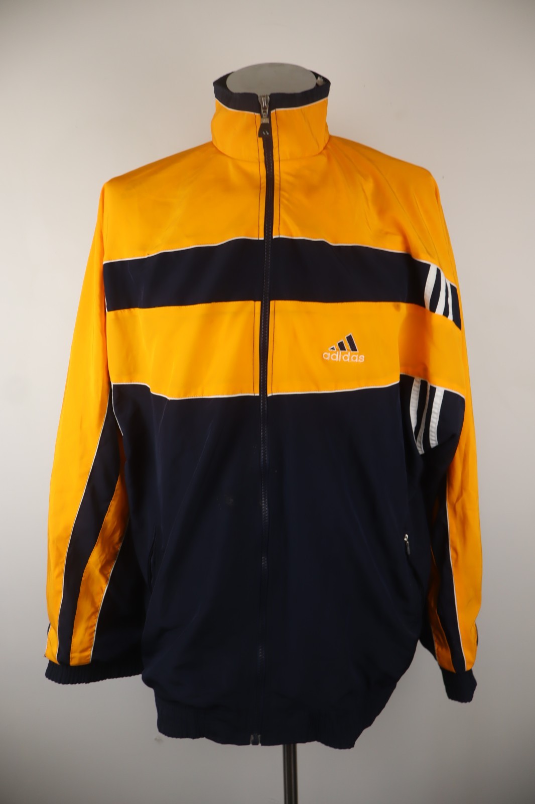 ADIDAS GIACCA SPORTIVA UOMO Tg 13  5XL MAN VINTAGE CASUAL JACKET FELPA CERNIERA