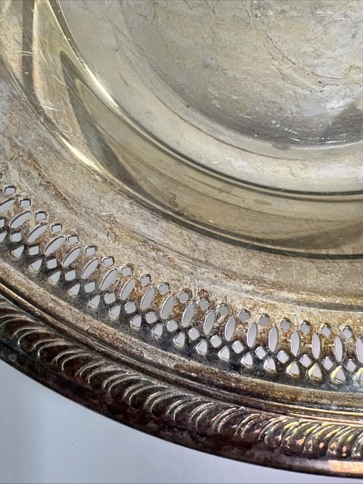 Лот из 3 посеребренных чаш -6,25", 7,5" и 12" WM Rogers и больше сервировочная чаша - Изображение 4 из 4