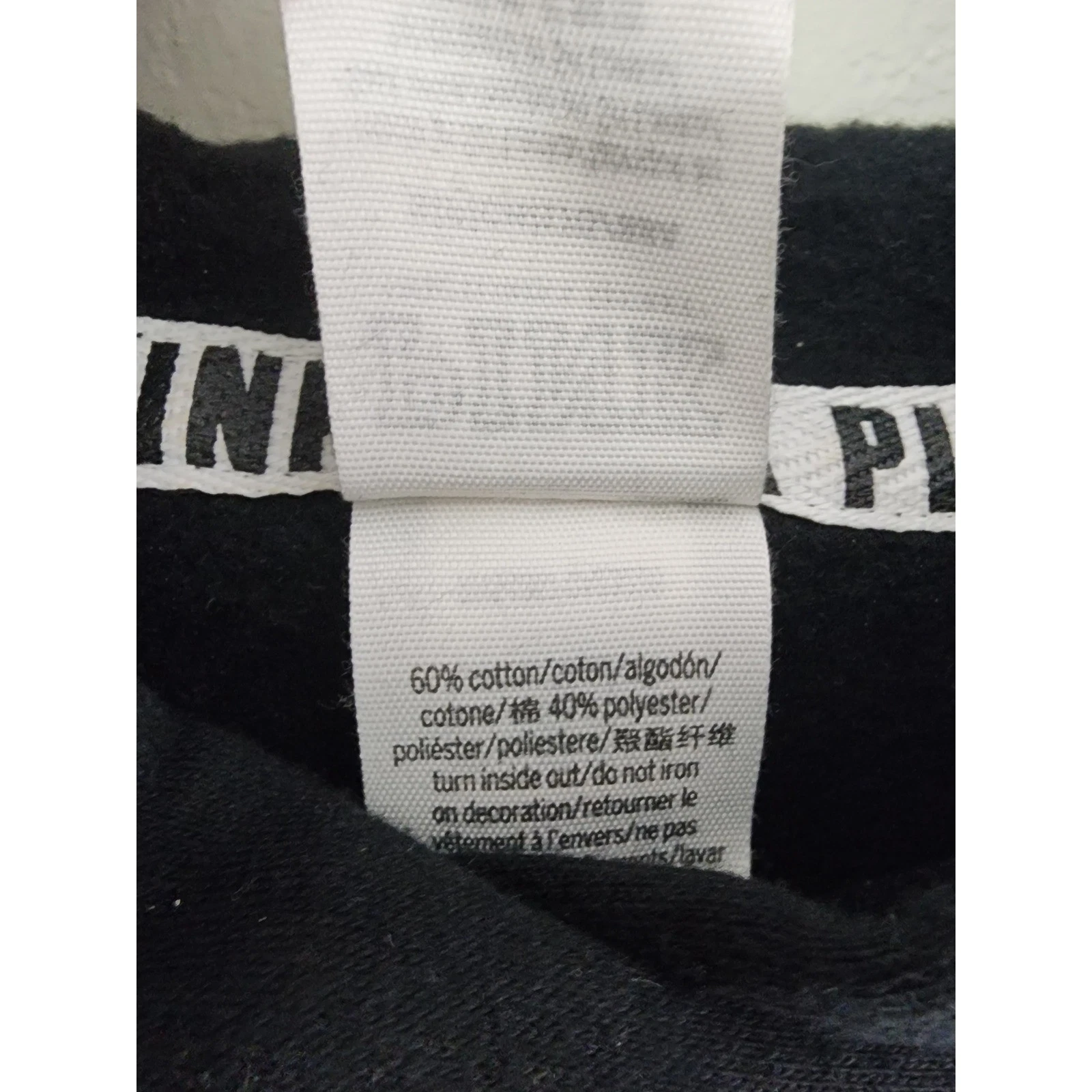 UNDERCOVER ROSA Victoria's Secret Felpa con Cappuccio Tie Dye Logo Pullover Felpa S