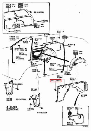 Genuine Corolla EE80 CE80 CE71 CE70 AE82 AE71 Quarter Inside Trim Board Clip x5 - Picture 6 of 20