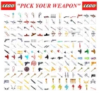 ☀️NEW! Lego PICK YOUR WEAPON Lot Swords Guns Axe Knife Lightsabers Bows Armory