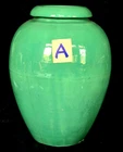 Vintage Bauer Pottery 16" Oil Jar Vase Jade Green (A)