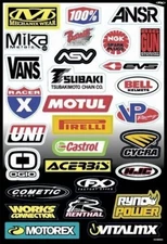 Factory Effex Sticker Sheet Sponsor Kit C Motorcycle Racing Decals 10-68004