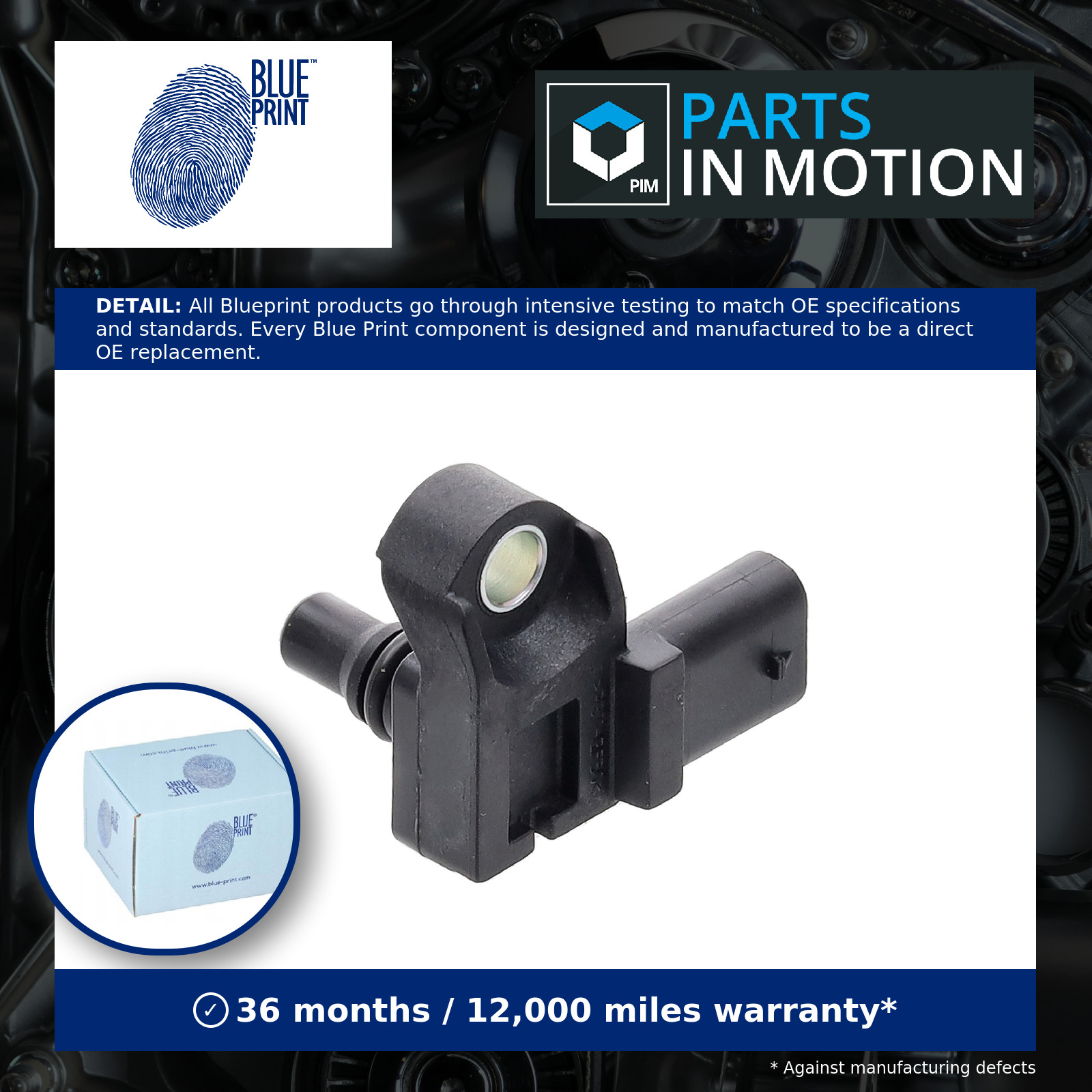 MAP Sensor fits BMW 318D 2.0D 07 to 19 Manifold Pressure Blue Print 13627804742