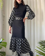 RUDI GERNREICH 1970's HARMON KNITWEAR MAXI DRESS