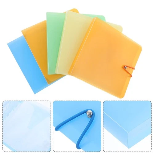 5Pcs CD Case Binder 12-Capacity CD Storage Book Wallet Bag Container Organizer