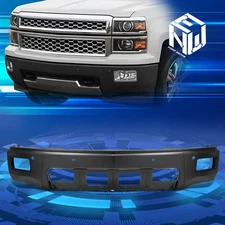 For 14-15 Silverado 1500 Front Bumper Face Bar w/ Fog Lamp&Sensor Cut-Outs Black