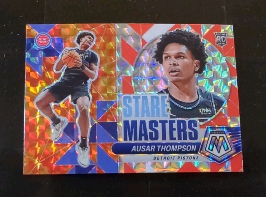 🏀2023-24 Ausar Thompson Mosaic 2 Stare Masters Silver Prizm Basketball Card NM