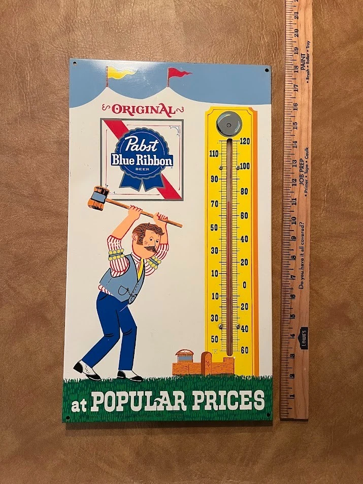 Vintage Pabst Blue Ribbon Thermometer Press Sign Co-St. Louis, MO U.S.A. - Image 2 of 4