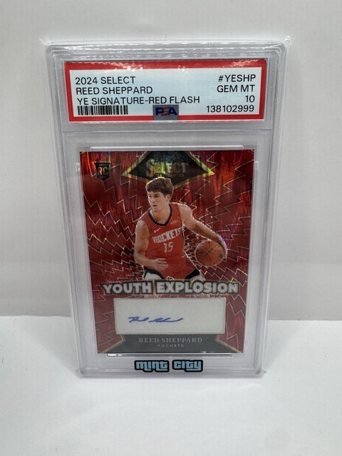 2024 Panini Select - Youth Explosion Reed Sheppard Red Flash Prizm /99 (AU, RC)
