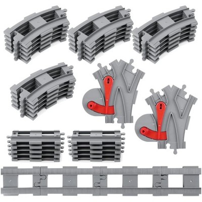 Bausteine Zug Schienen Set 32 Teile City Schienen kompatibel mit Marktführern