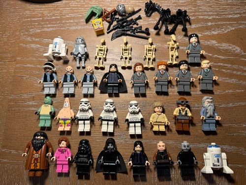 Lego Minifigure Lot Star Wars Harry Potter & Spongebob Minifigures