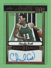 Charlie Scott - 2025 Leaf Metal Sports Heroes Acetate Bronze Auto /25 #BA-CS1