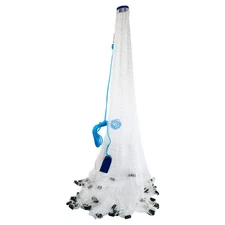 HYDDNice 10ft Cast Net - Hand Throw Saltwater/Freshwater Fishing Net with 0.3...