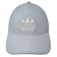 Adidas Baseball Cap Blue White OS Slideback Adjustable Embroidered Logo Hat