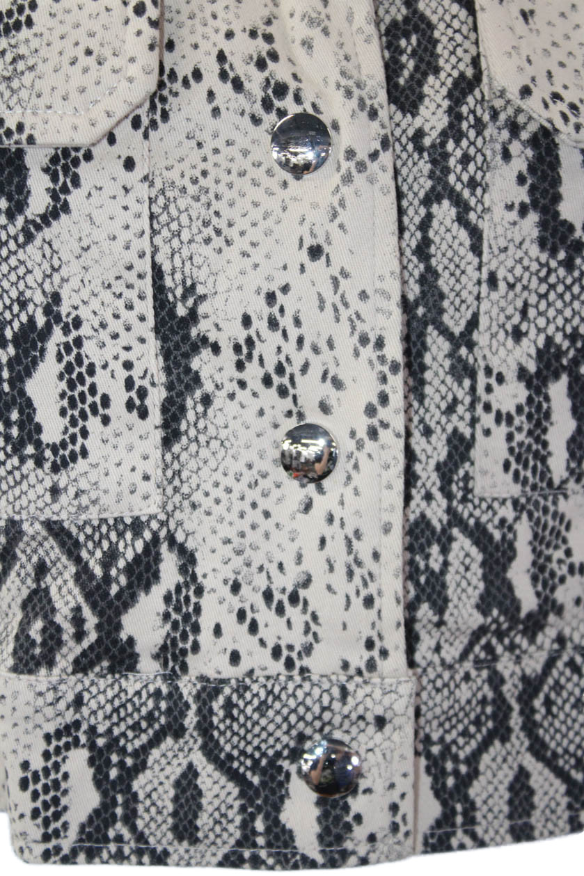 Superdown Womens Button Front Collared Snakeskin … - image 5