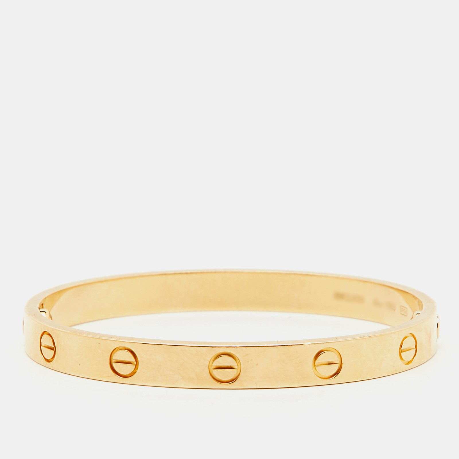 Cartier Love 18k Yellow Gold Bracelet Size 16 Luxury Classic