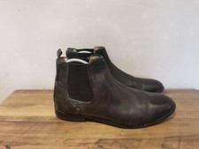 BEN SHERMAN MENS BLACK LEATHER PULL ON CHELSEA ANKLE BOOTS UK SIZE 7 EU 41 BT303