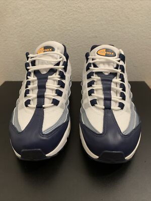 Nike Air Max 95 Navy Blue Laser Orange AJ2018-401 Men's Sz 9 | eBay