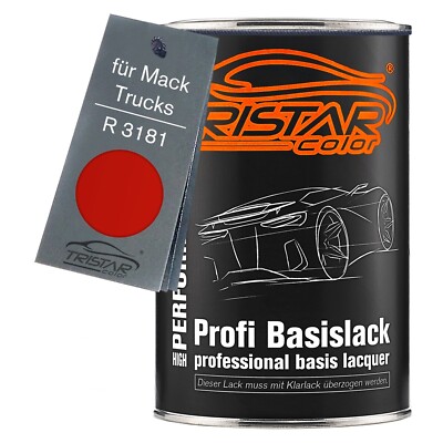 Autolack Dose spritzfertig für Mack Trucks R 3181 Viper Red Basislack 1,0L