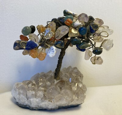 Kristall Berg Edelsteine Stein Baum