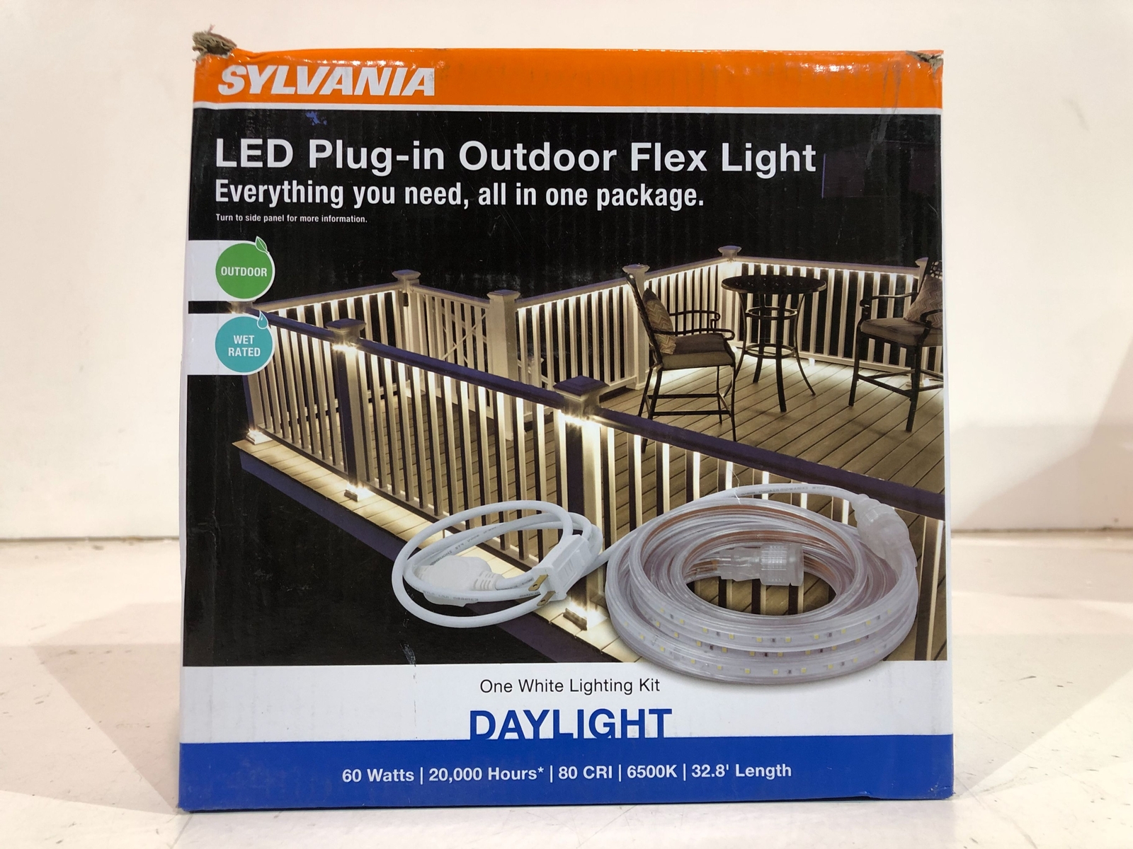 Sylvania Plugin White Outdoor Flex LED Landscape Lighting Deck Rail