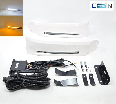 For 2007-2013 Toyota Tundra Sequoia LED SMD DRL Bumper Filler Fog Lights Signal