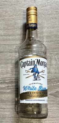 Captain Morgan White  Rum - Empty Bottle - 750ml - Glass