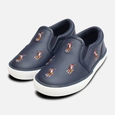 Navy Blue Ralph Lauren Polo Bal Harbour Childrens Shoe