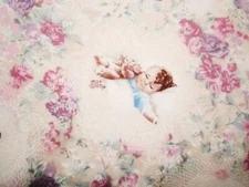 Bessie Pease Gutmann Fabric Lace Roses Victorian Baby Quilt Craft Nursery  FQ
