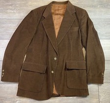 Lee For The Man Vintage Corduroy Blazer Jacket Brown Made in USA 40