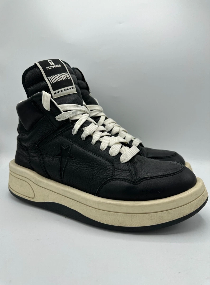 Size 12 - Rick Owens DRKSHDW x Converse TURBOWPN Mid OG Black White