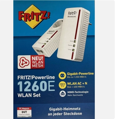 AVM FRITZ!Powerline 1260E WLAN Set 1200 Mbit/s Ethernet-Anschluss (20002795)