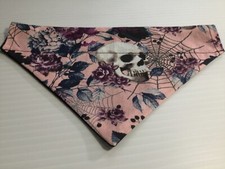 Halloween Skulls Print Small Over the Collar Dog Bandana Pet Fashion Accessory