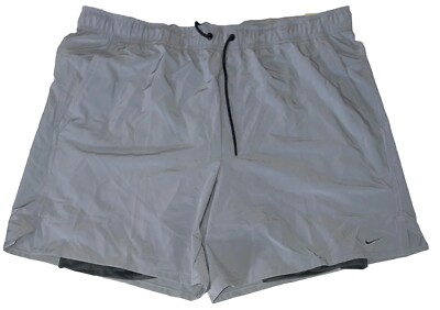Nike Shorts Mens XXL Gray Lined Dri-FIT 7'' 2-in-1 Versatile Shorts DV9334-084